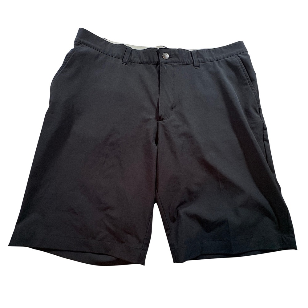 Adidas Golf Shorts Mens 36 Black Performance Stretch Flat Front Activewear